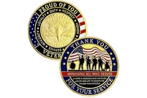 JOKIMU Thank You for Your Service Military Veterans Challenge Coin Appreciation Gift