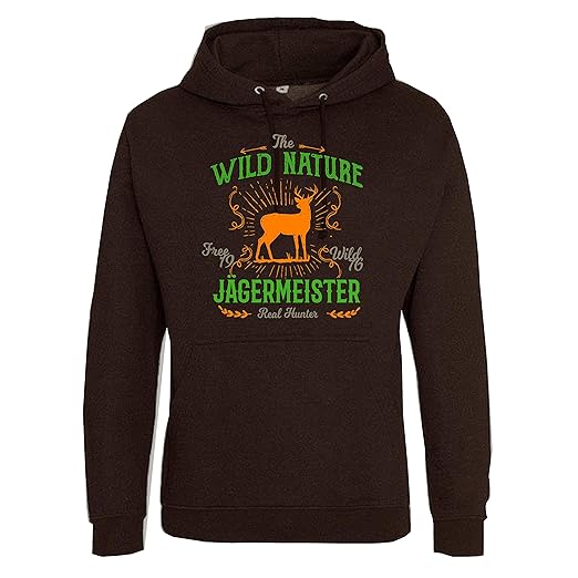 JH001 1 Stück Hoodie Vintage Jägermeister Geschenk JAG Geschenk Geburtstag Bunt/Schwarz