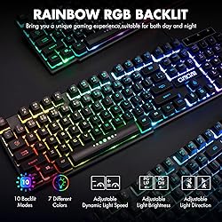 CHONCHOW Wired Gaming Keyboard for Mac PC PS5 PS4