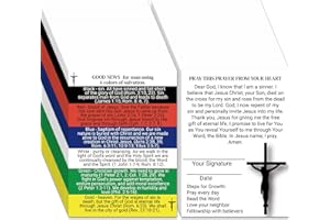 FANKYA 240pcs Gospel Tracts Plan of Salvation Cards Pocket Holy Prayer Cards Bible Tracts Inspirational Mini Bibles Christian Tracts for Evangelism Church Gifts (Salvation Prayer, 4 x 3 In)