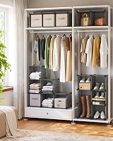 SONGMICS 16-Cube Storage Unit Shoe Rack DIY Shelving Grey LPC442G01 view 3