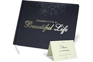 Only Zest Funeral Guest Book for Memorial Service – Celebration of Life Sign-in Book to Honor and Remember Loved Ones – Elegant Memory Keepsake for Guests to Share Thoughts and Condolences