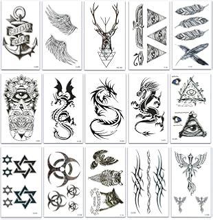 Laroi 10 Feuilles Réaliste Grand Lion Tigre Tatouage