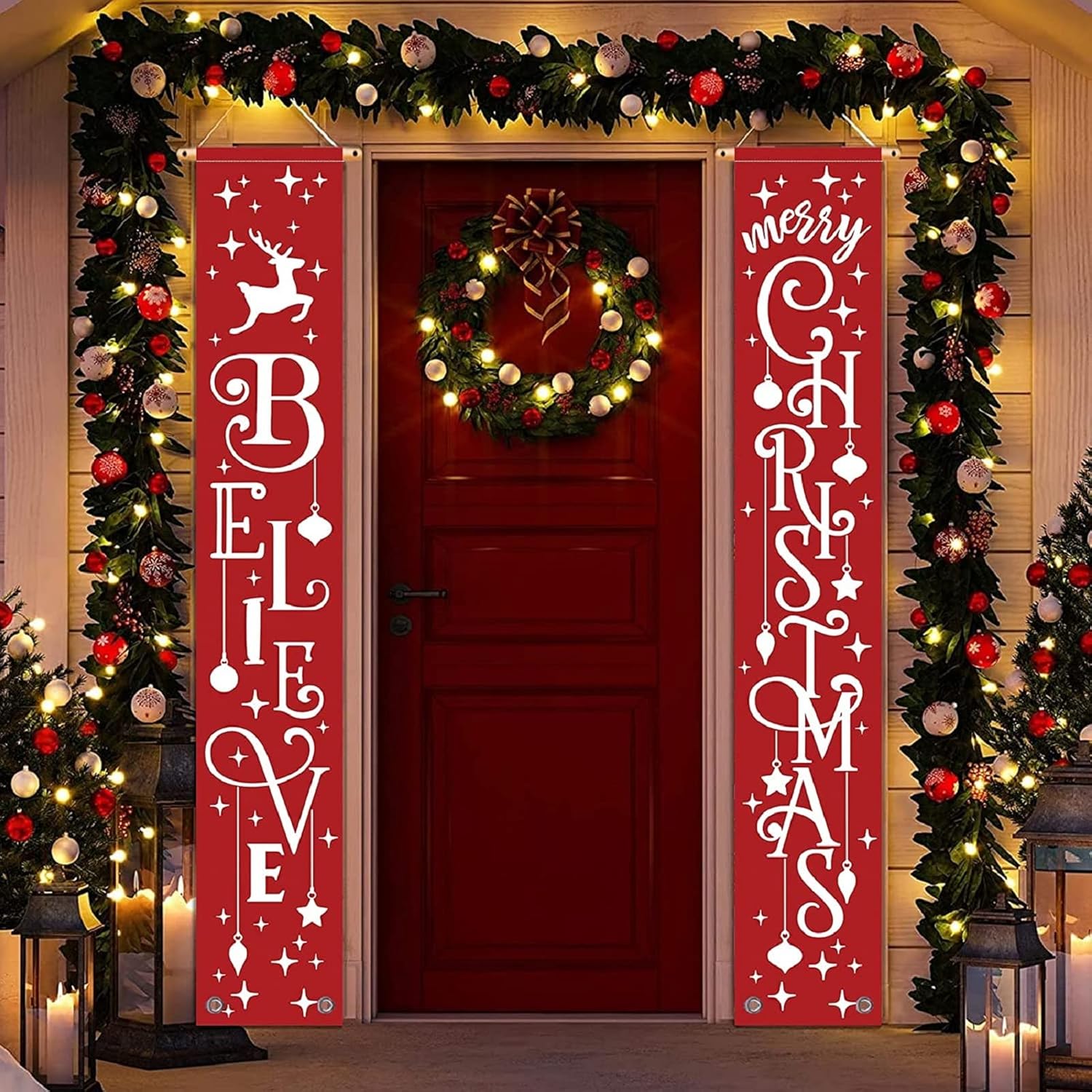 Flags - Merry Christmas Banner- Christmas Door Banner 71