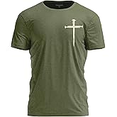 TeeUnion Christian Shirts for Men – Religious Jesus Shirt with Cross Graphic