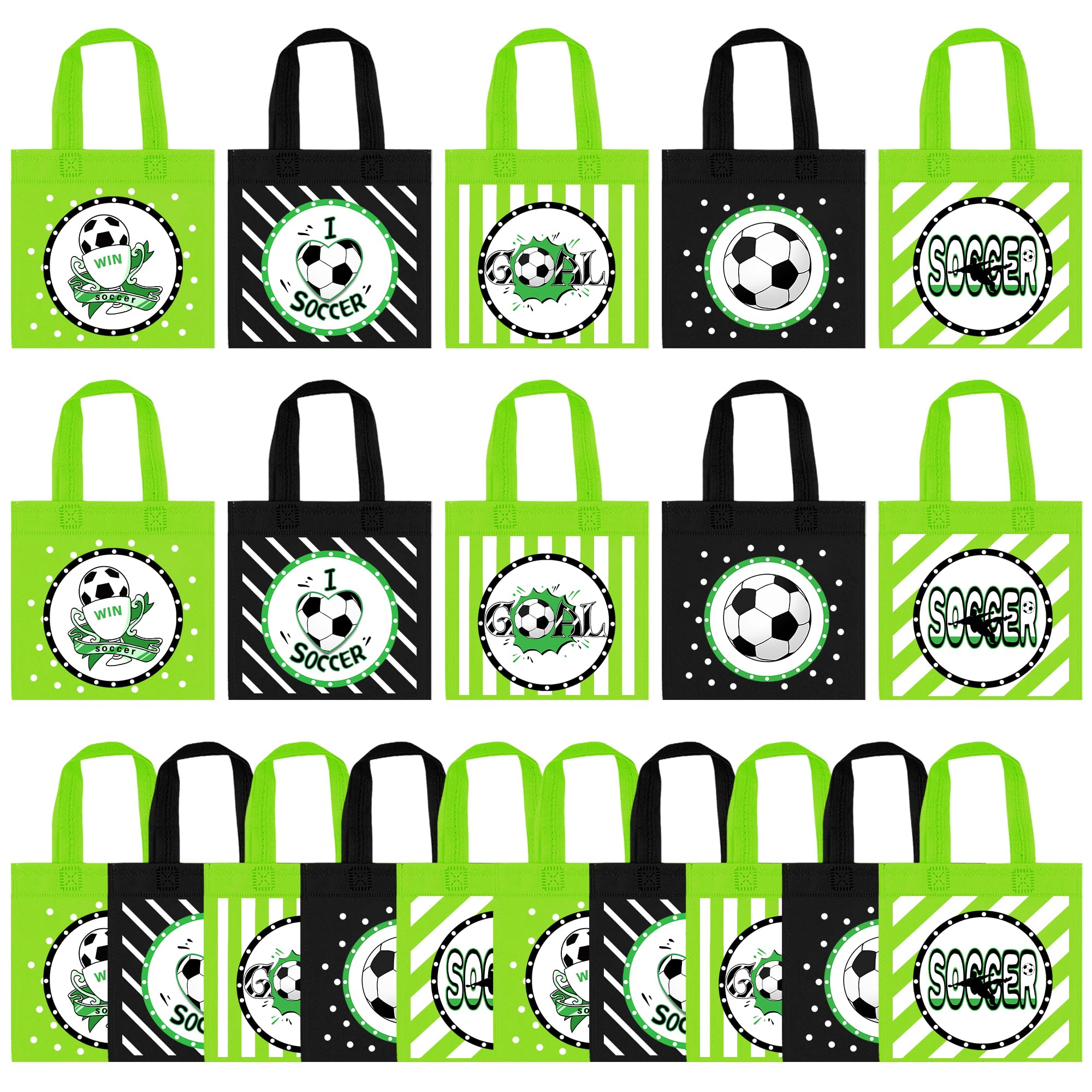 Photo 1 of 20 PCS Soccer Party Favor Bags Soccer Gift Bags Treat Gift Bags for Kids Soccer Birthday Party Sports Theme Party Baby Shower World Cup Goodie Bags Supplies (Soccer)