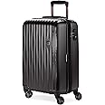 SwissGear 7272 Energie Expandable Hardside Luggage with Spinner Wheels and TSA Lock, Black, Carry-On 19-Inch