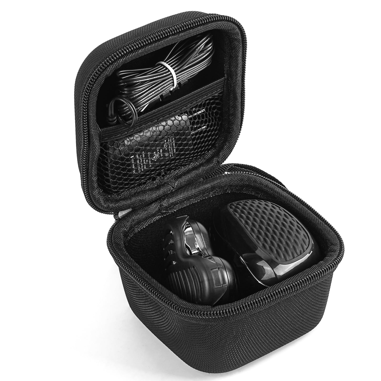 Linkidea Hard Shell Head Shaver Case, Protective Travel Storage Bag with Mesh Pocket, Compatible with Remington Balder Pro Pitbull Gold PRO Rotary Shavers (Black)