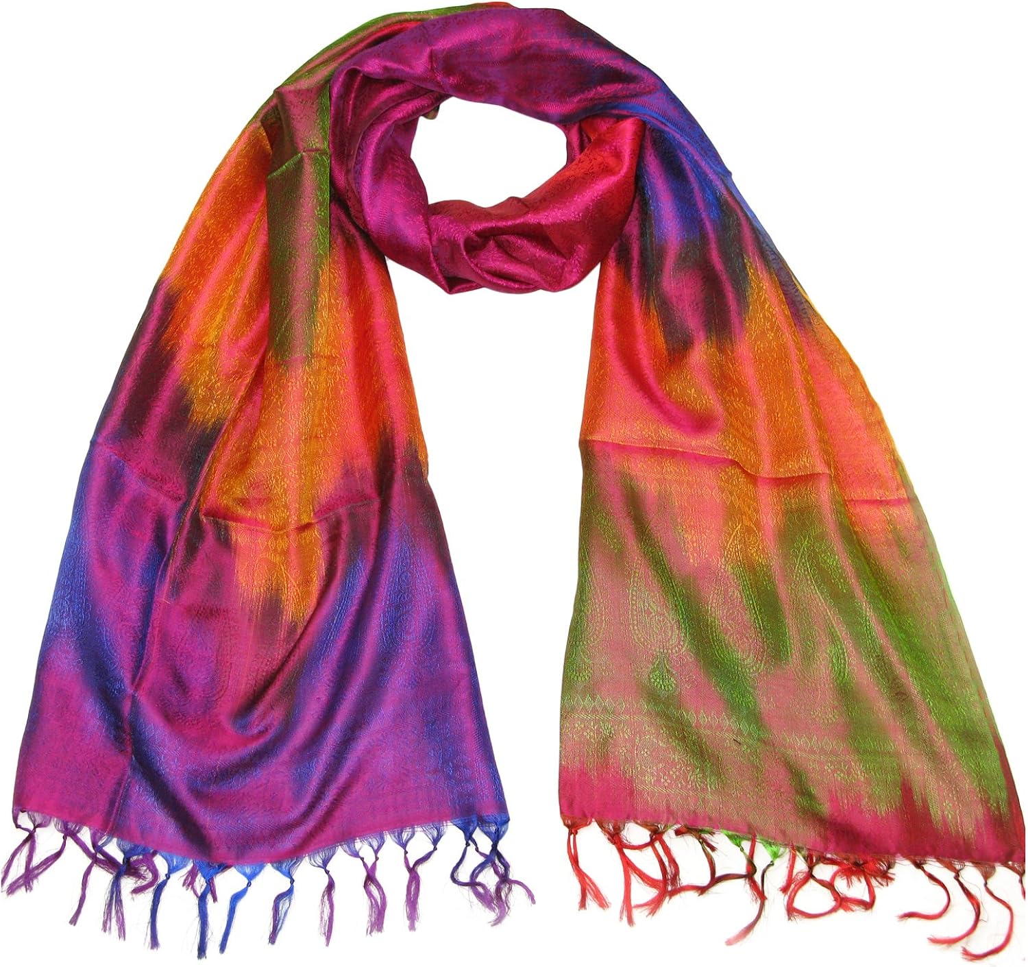 Pink Silk Scarf Women's luxury paisley scarfs for ladies and girls