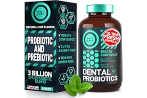 WILD FUEL Oral Probiotics for Mouth Bad Breath - Dental Probiotics for Teeth and Gums - 3 Billion CFU Advanced Bad Breath Treatment for Mouth Health - 45 Prebiotic and Probiotic Lactobacillus Salivarius Tablets