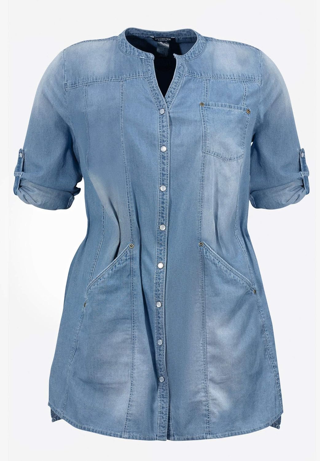plus size denim tunic shirt
