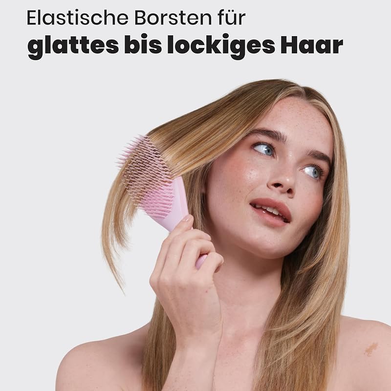 Ultimate Detangler Haarbürste – Für Nasses & Trockenes Haar – Entwirrungsbürste für Alle Haartypen – Zweistufige Borsten Reduzieren Haarbruch & Entfernen Knoten – Millennial Rosa — Foto 4 von 8