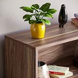 Vida Designs Cambridge 3 Tier Low Bookcase Walnut Wood Shelving Display view 4