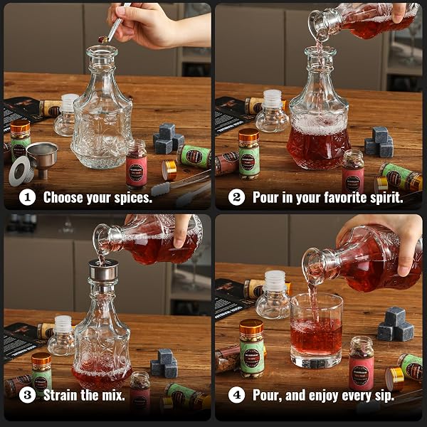 ALCOHOL INFUSION KIT,14 NATURAL DIY WHISKEY MAKING KIT FOR INFUSING BOURBON,TEQUILA, RUM WITH CUSTOM BOTANICALS, PERFECT ALCOHOL INFUSION KITS STOCKING STUFFERS FOR MEN FOR MEN, DAD, HUSBAND