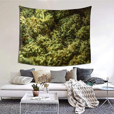 Amazon Co Jp 緑の雑草大麻 タペストリー 大判 抗菌防臭 壁掛け インテリア おしゃれ モダンなアート 布ポスター 壁飾り 多機能 家 リビングルーム ベッドルーム 部屋飾り お店 雑貨 個性ギフト Generic