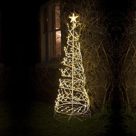 2,5 m warm weiß LED Funkeln Spirale Baum Weihnachten Lichtschlauch