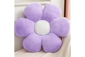 CANGHI Flower Pillows Flower Shaped Throw Pillow Cute Daisy Flower Pillows Flower Seating Cushions for Adults Kids Home Bedroom Sofa Chair Couch Decor (Lavender, 15.74 inch)