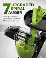 AMZCHEF Juicer Machines Cold Press Slow Masticating Juice Extractor Grey view 3