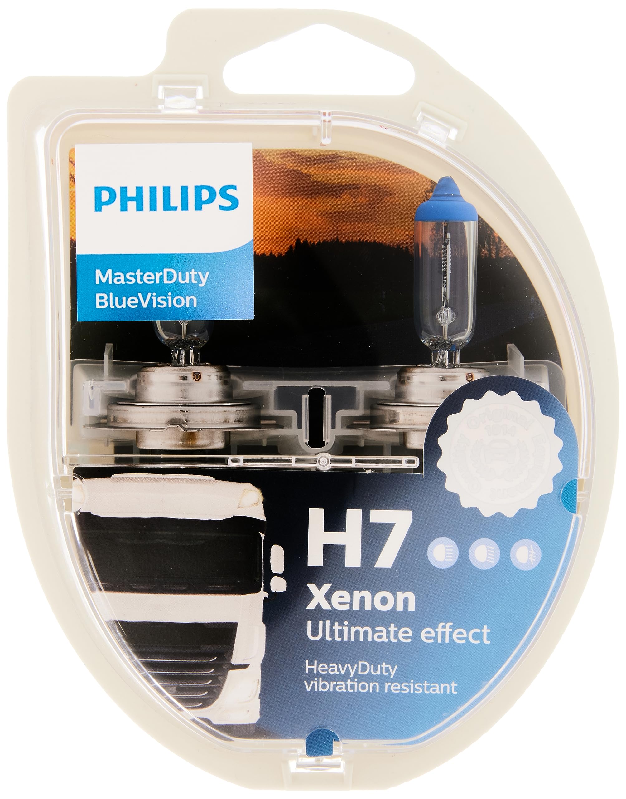 Philips, H7 MasterDuty BlueVision, Headlight Lamp, 24 V