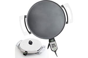 Addis Griddle (Mitad/Mogogo) –16 inch Digital Electric Griddle for Injera, Lefse, Pancake – Even Heat Distribution