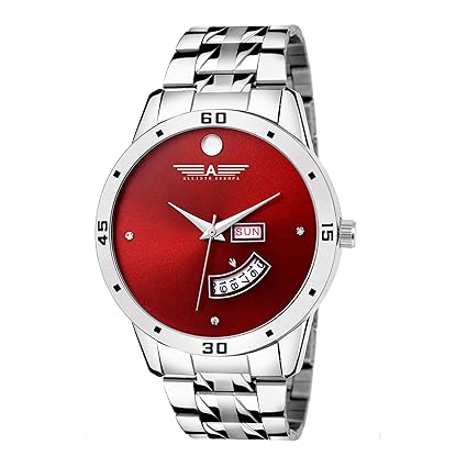 Allisto Europa AEH-151 Red Day & Date Display Analog Watch - for Men