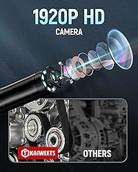 Endoscope Camera with Light, 1920P HD Borescope