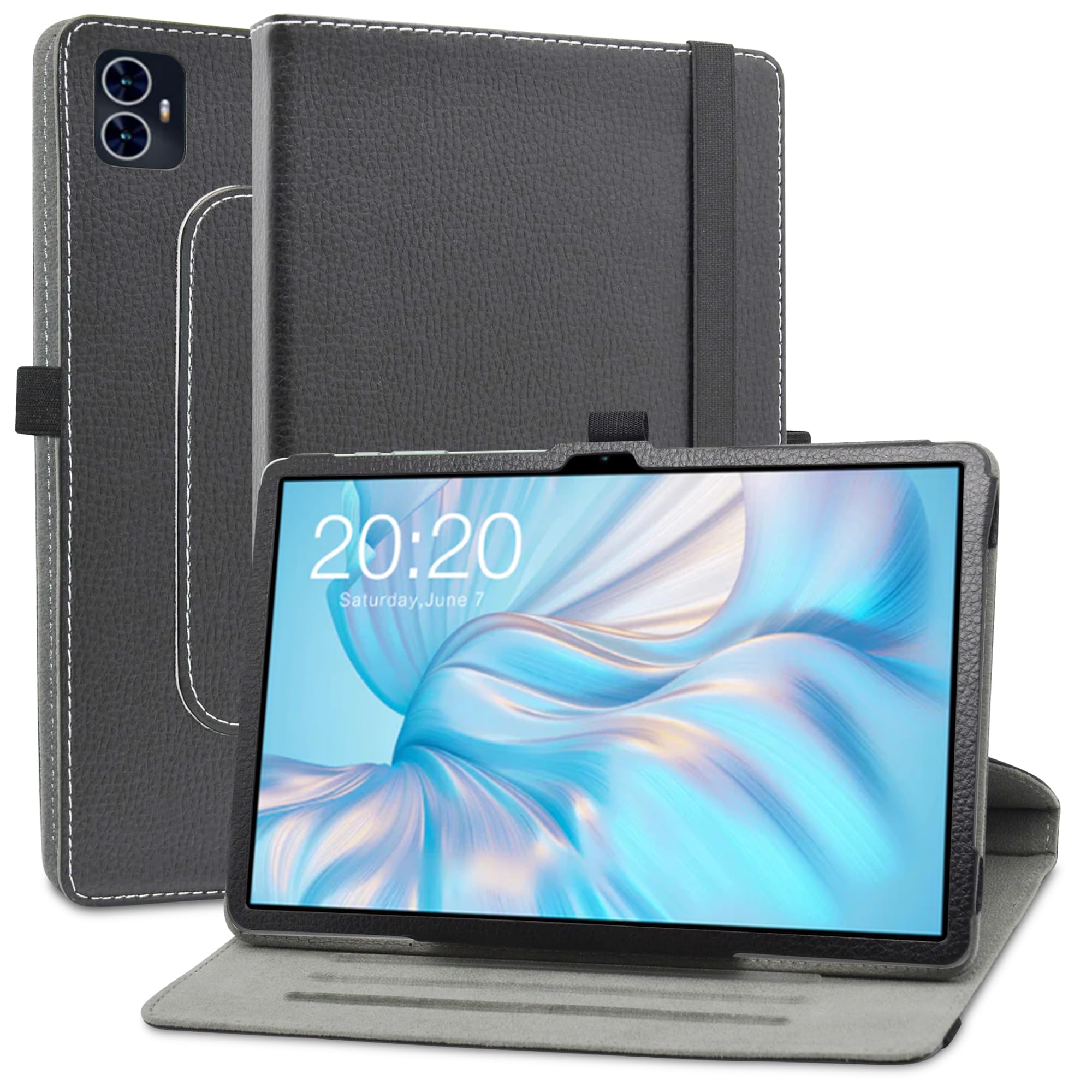 MAMA MOUTH Compatible with TECLAST M50 Pro Rotation Case,360 Degree Rotating With Cute Pattern Sleeve Cover for TECLAST M50 Pro/TECLAST M50 / TECLAST M50HD 10.1 Inch Tablet,Black
