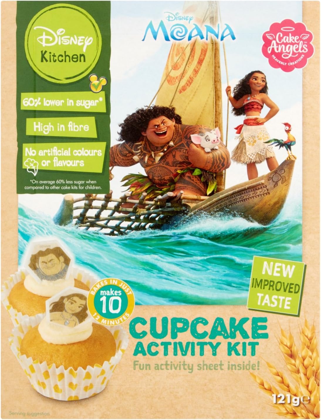 Disney Moana Bake & Decorate Chocolate Adventurous Cupcake Activity Kit 121g