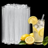 50PCS 6" Plastic Clear Cocktail Straw, Individually Wrapped PP Short Straw | Disposable Plastic Straw for Hot &amp; Cold Drink, Food-Safe PP Drinking Straw for Coffee Cocktail Juice, Convenient &amp; Hygienic