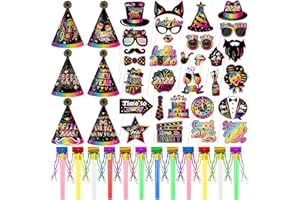Openfly 48Pcs 2026 New Year's Eve Party Supplies Including Happy New Year Hats Noise Makers for New Years Party Favors 2026