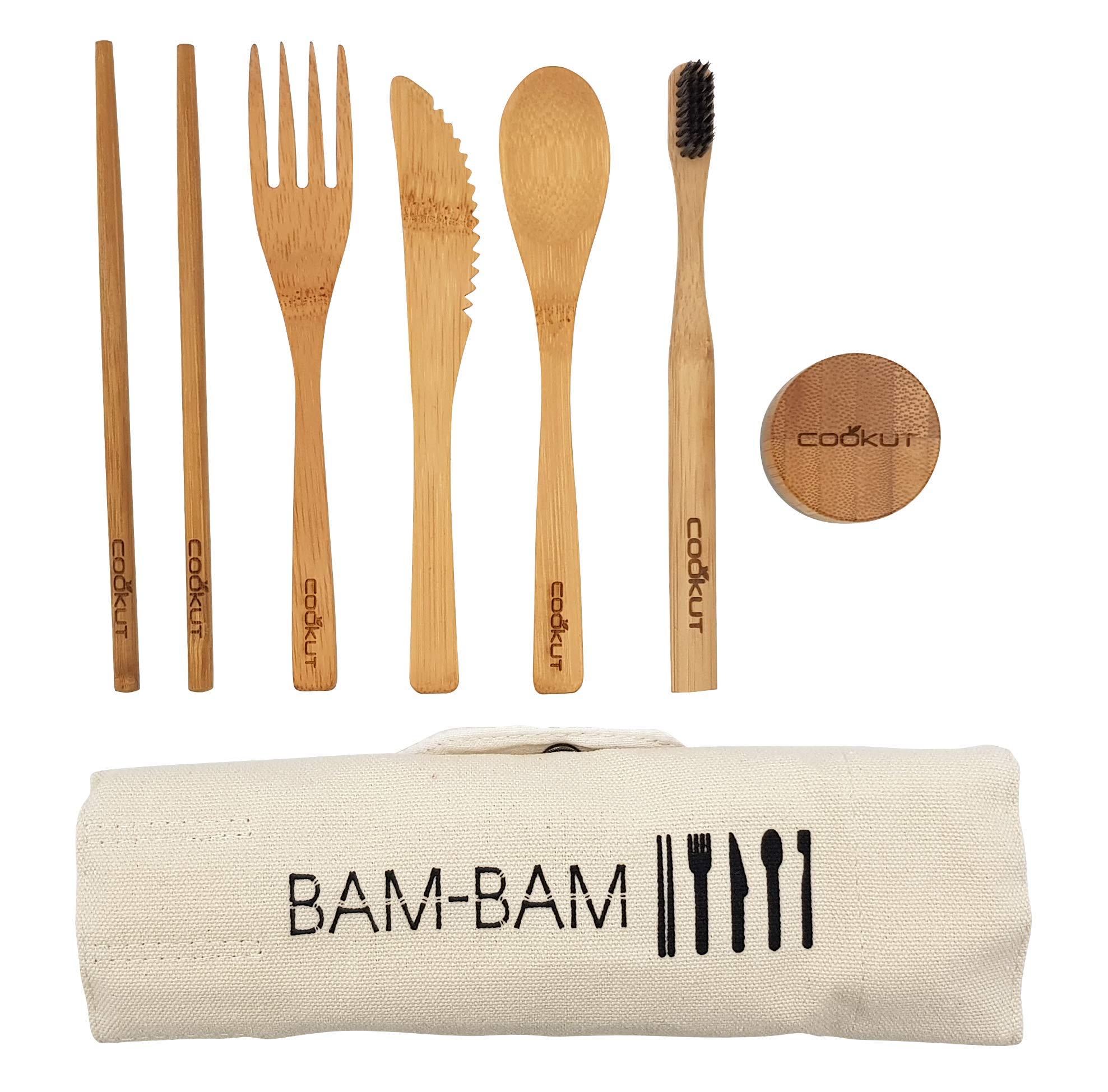 COOKUT - BAM BAM - Eco Bamboo Meal Kit with Toothbrush