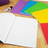Hamelin A4 Exercise Books 48 Pages Light Blue Pack of 10 8 mm Rule Margin view 6