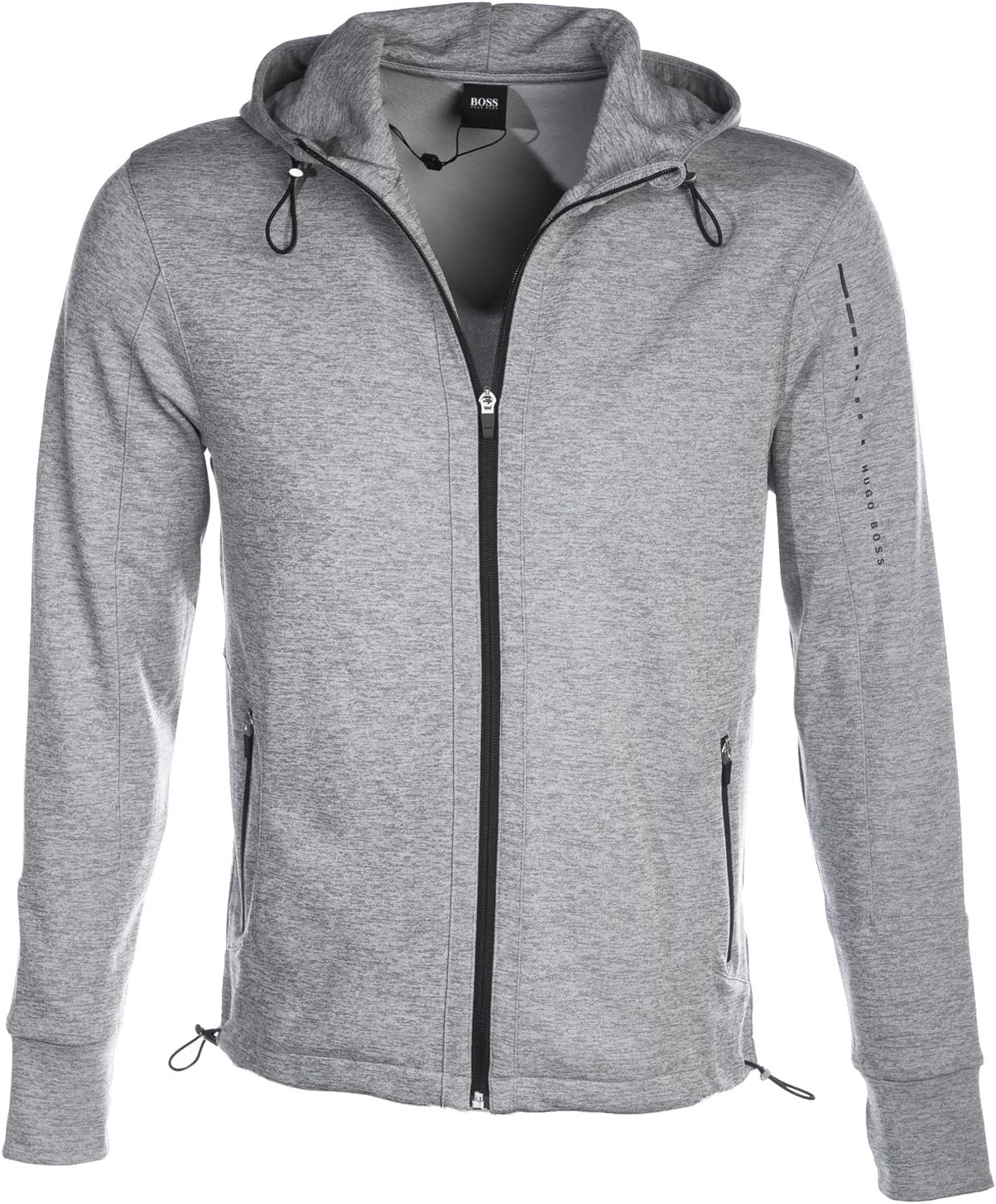 Hugo BOSS Athleisure Hooded Sweat Top in Grey