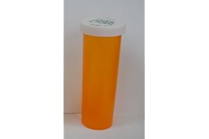 QQCHERRY 60 Dram Prescription Pill Bottle/Vials; Large Size 3.75 Oz / 60dram with Child Resistant Caps, Pack of 6