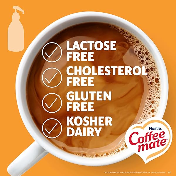 NESTLE COFFEE MATE COFFEE CREAMER, CARAMEL, LIQUID CONCENTRATE PUMP BOTTLE, NON DAIRY, NO REFRIGERATION, 50.7 FL OZ (PACK OF 2)