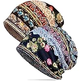 Women's Summer Beanie for Men Hat Boho Hats Adult Dwarf Hats Chemo Cap Cancer Headwear Caps Baggy Skull Sleep Cap Nightcap