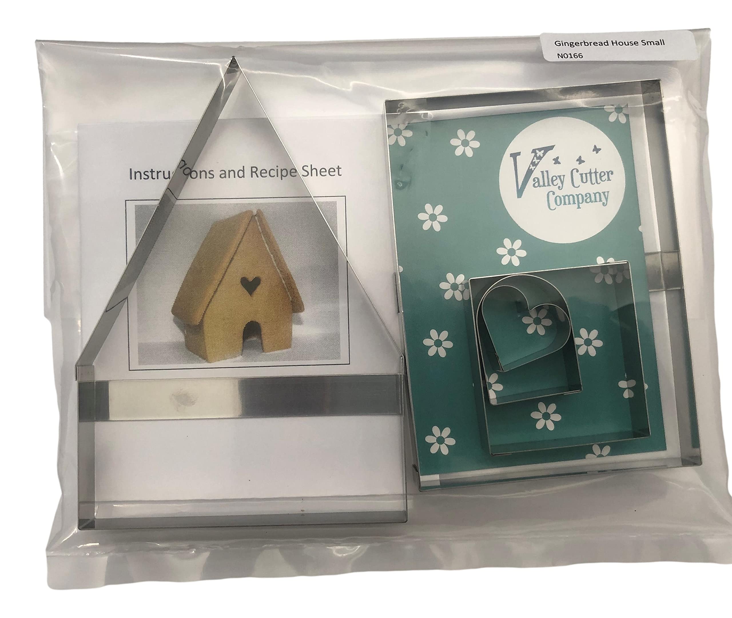 Gingerbread House Cutter Set (Small) - Stainless Steel Cookie Cutters - Set of 4 Cutters