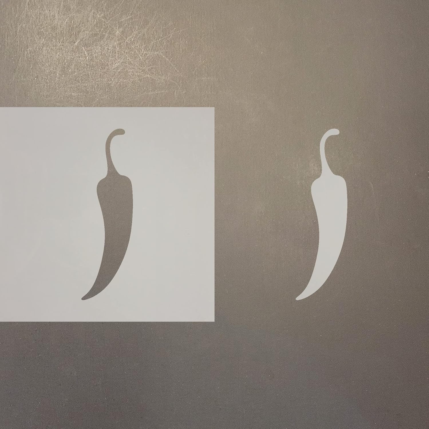 Mixed Media - Chili Pepper Reusable Mylar Stencil - Art Craft Supplies 4 Inch