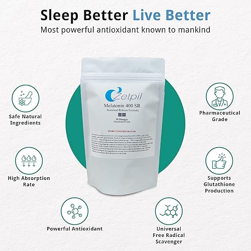Zetpil Melatonin - 12 Hour Sustained Release Antioxidant Suppositories,  Supports and Regulates Healthy Sleep Schedule, 400 mg Sleep Supplement, 30  Count in Kenya