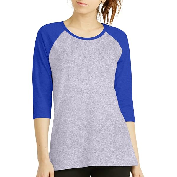 Next Level Tri-Blend 3/4 Raglan Tee - Vintage Navy/Pr Heather, Large, Unisex Jersey T-Shirt