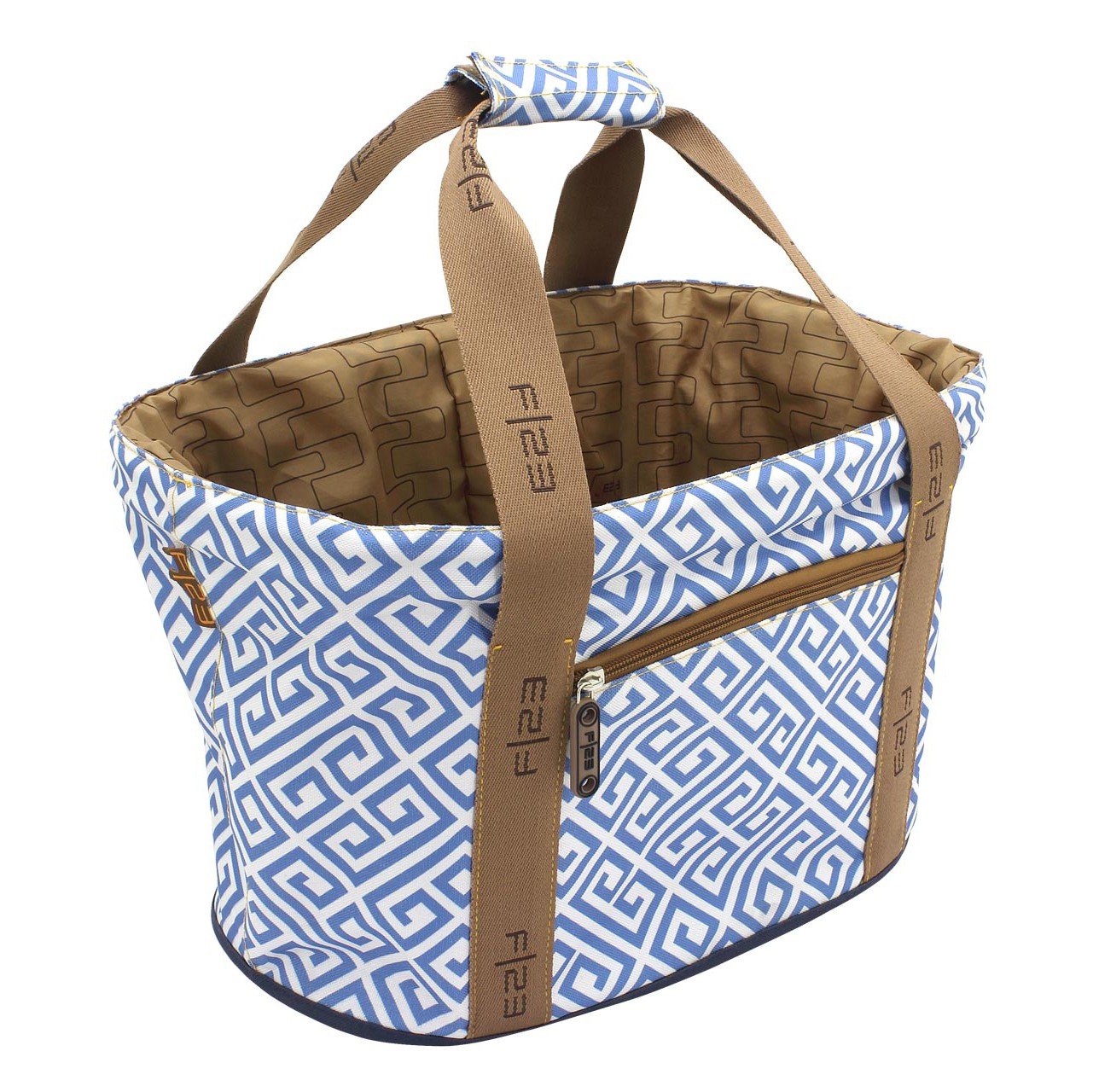 F|23 EinkaufskorbSHOPPERS'DELIGHT, Greek, Polyester, blau/weiß Travel Tote, 42 cm, 20 liters, Blue (Blau/Weiß)