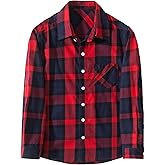 Tronjori Boy's Long Sleeve Button Down Woven Shirt