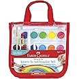 Faber-Castell Learn to Watercolor Set - Complete Watercolor Paint and Paper Beginner Set - Washable Paint Set for Kids