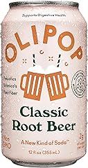 OLIPOP - Classic Root Beer Sparkling Tonic, Healthy Soda, Prebiotic Soft Drink, Aids Digestive Health, Contains Prebiotics & 