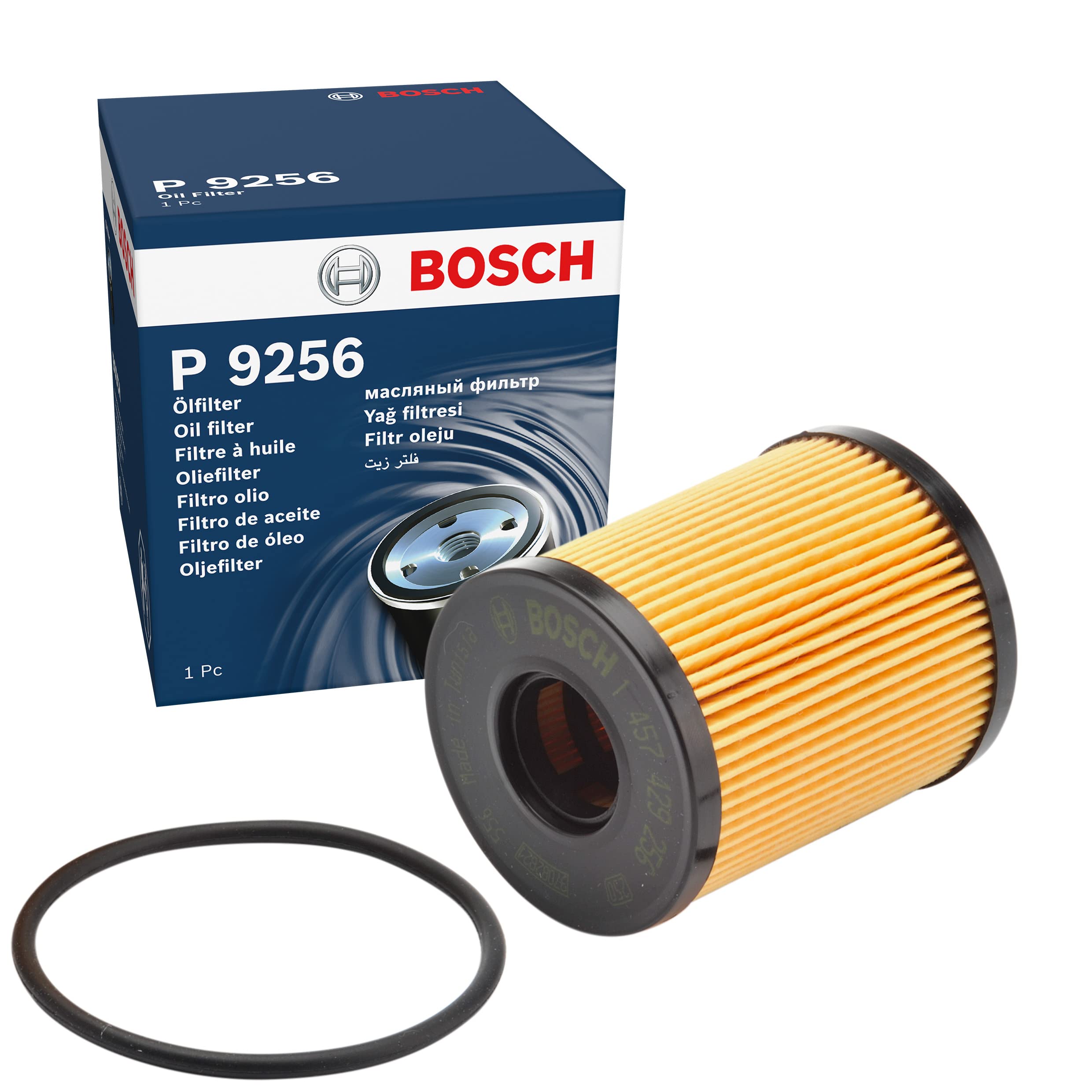 Bosch P9256 Car Oil Filter - Separates Soot and Metal Particles from Engine Oil - Provides Reliable Engine Lubrication