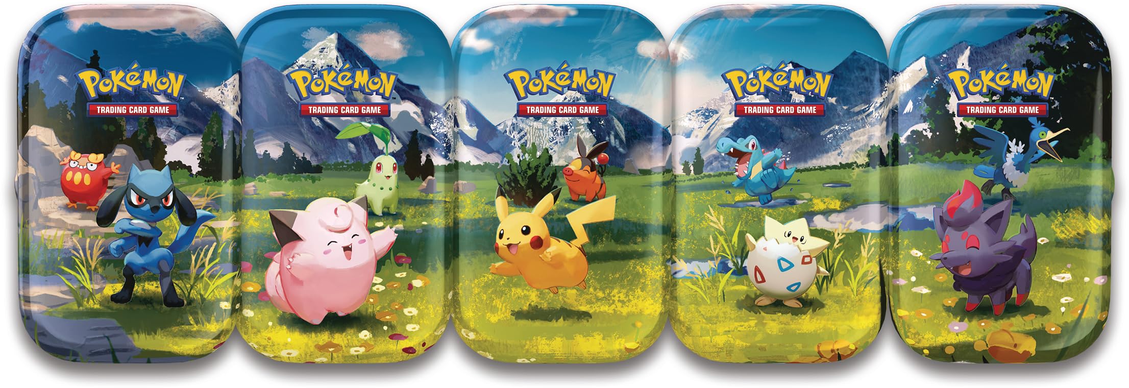 Pokémon-Sammelkartenspiel: Mini-Tin-Box Mega-Entwicklung – Erhabene Helden: Togepi und Karnimani (1 Stickerbogen, 1 Pokémon-Bildkarte und 2 Boosterpacks) 7