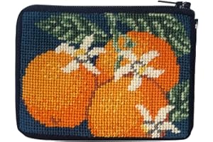 ALICE PETERSON Stitch & Zip Coin Purse Kits, Cross Stitch Oranges SZ237