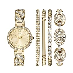 Relic by Fossil Women's Glitz Three-Hand Gold-Tone
