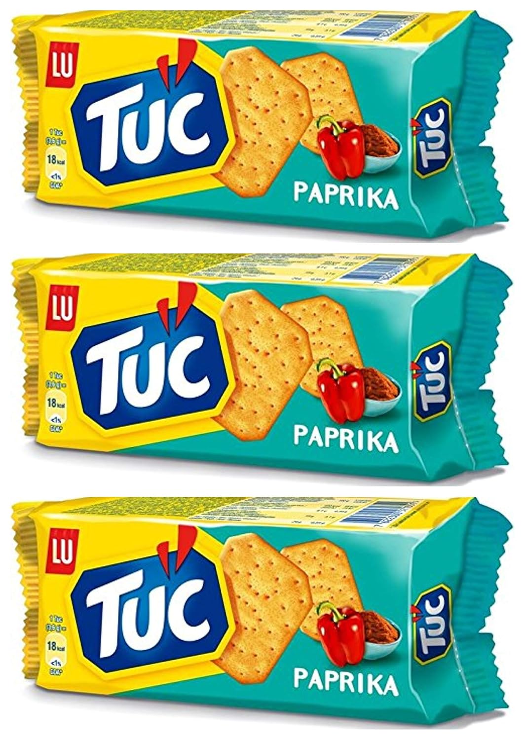 Tuc Paprika 100g Crackers Imported From Holand Pack of 3 Grocery & Gourmet Food