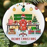ZAGKOO Gamer Ornaments for Christmas Tree - Gaming Christmas Ornaments for Teen Boys, Gamers, Sons, Brothers - Video Gamer Gifts for Him, Holiday Present Ideas - Ceramic Xmas Ornament Decorations 2025